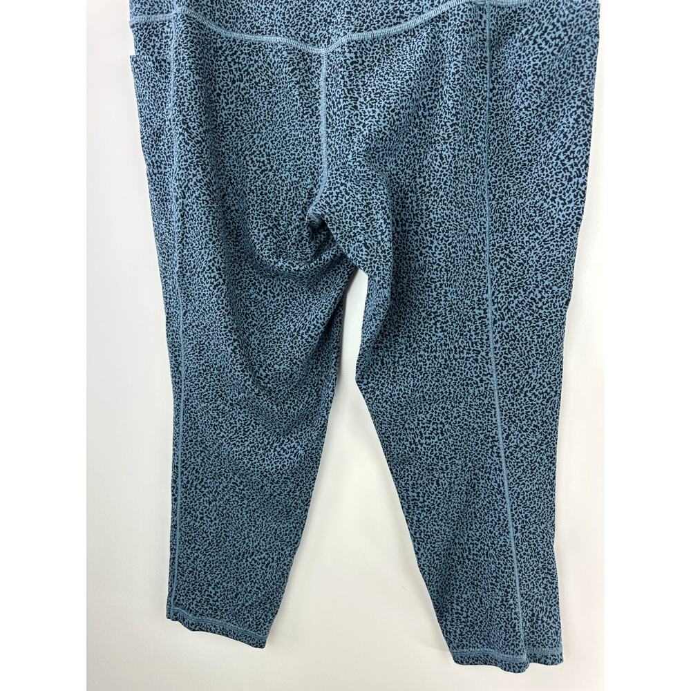 Athleta Salutation Stash Pocket II Textured 7/8 Tight Blue Cheetah Plus Size 2X - Picture 11 of 12